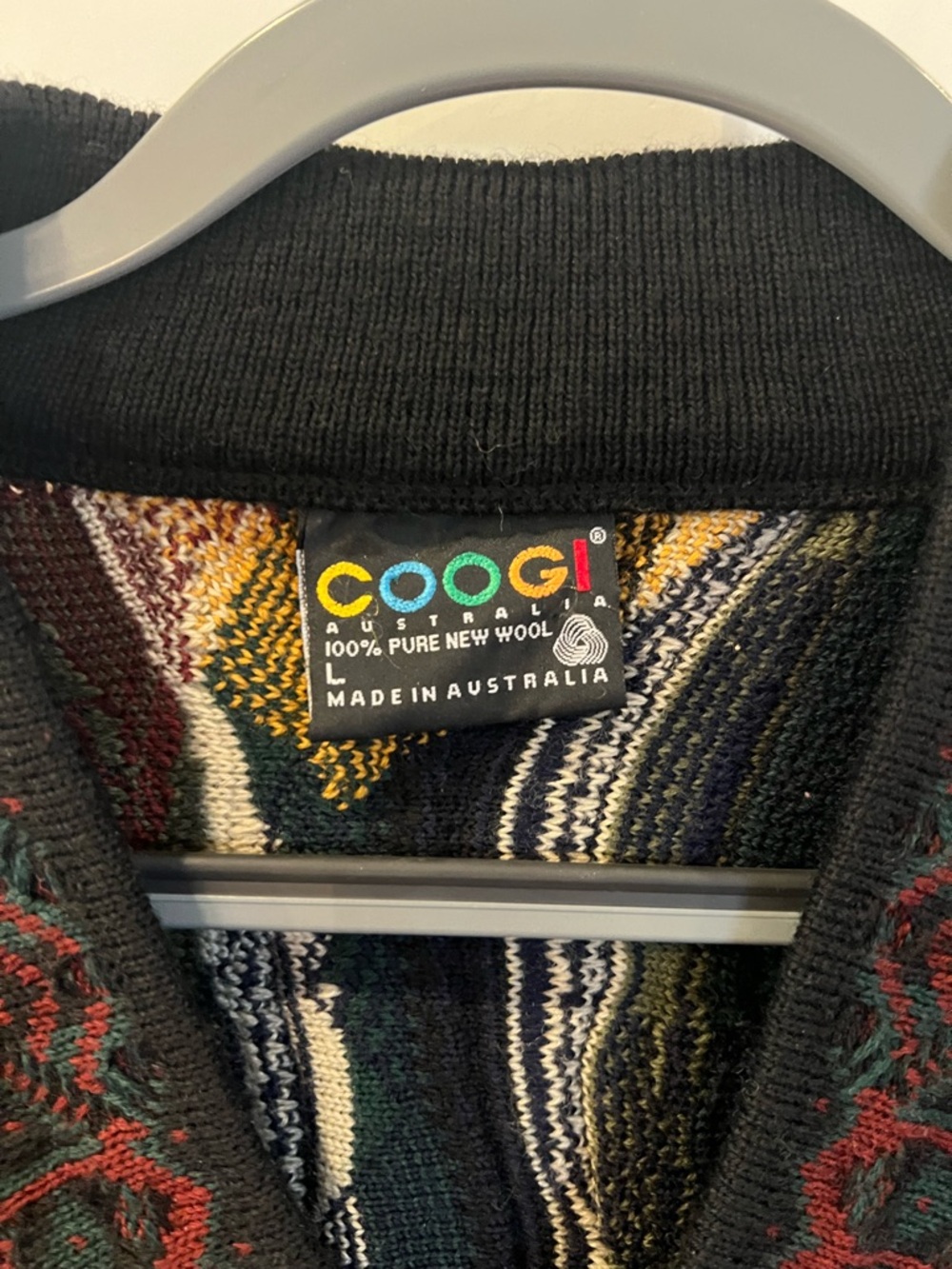 COOGI Multicolor V-Neck Knit Sweater Size Large  Excellent 
RARE - Picture 10 of 16
